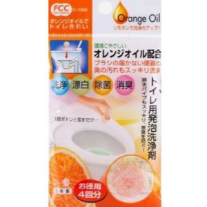 日本製SANADA不動化學 橘子馬桶發泡洗潔錠