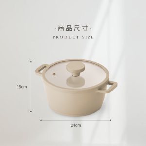 金太郎KINDAIRO拿鐵陶瓷強化層IH兩手鍋24cm-4