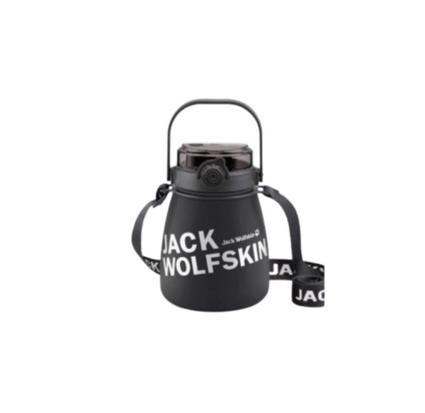 Jack wolfskin飛狼SWAG真空雙飲胖胖瓶900ml-黑色