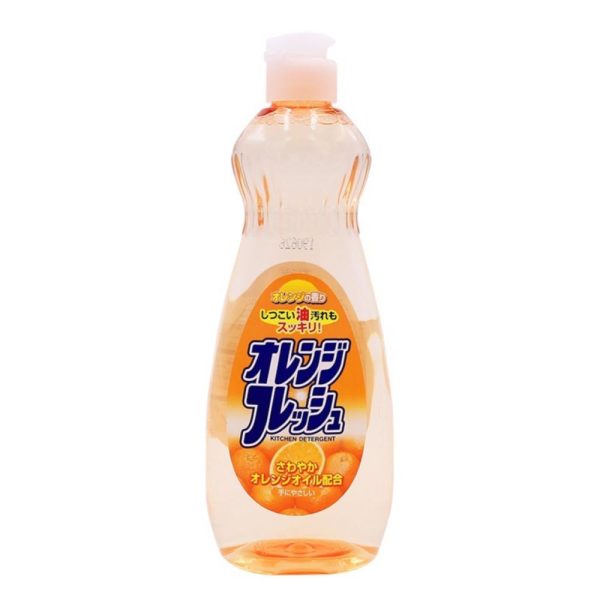 日本製火箭石鹼中性洗碗精600ml-柑橘