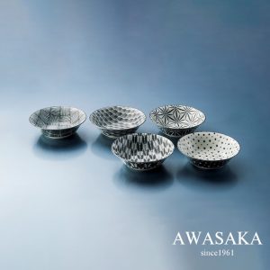 日本製【AWASAKA】komon系列餐盤-大碗5入組