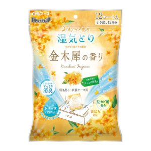 日本【白元】DRY&DRY UP金木犀除濕片-抽屜12入